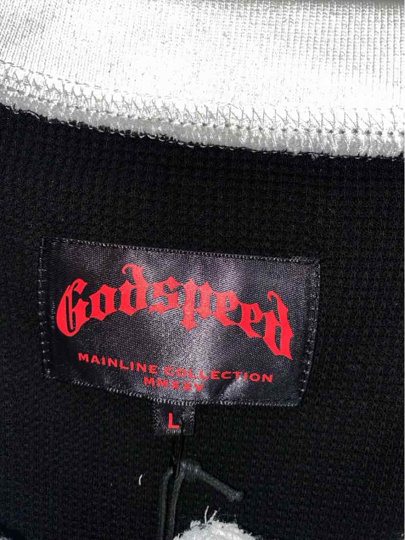 Size L godspeed Black Orange Men's Long Sleeve Shirt