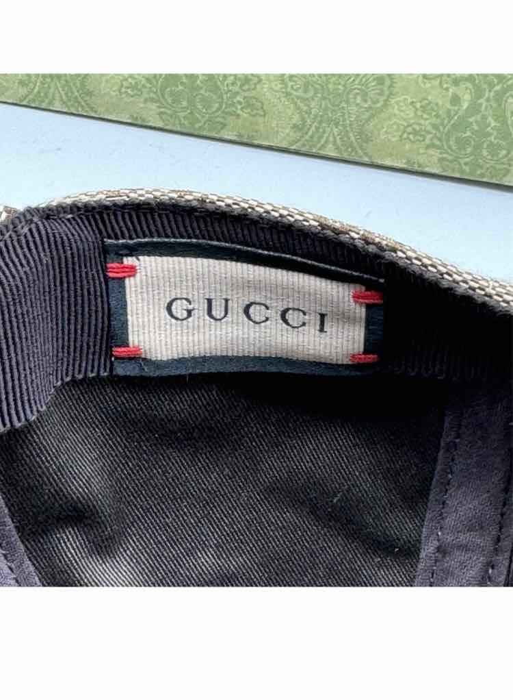 Gucci Monogram Patch Logo Soft Baseball Hat (Small/ Used with Box)