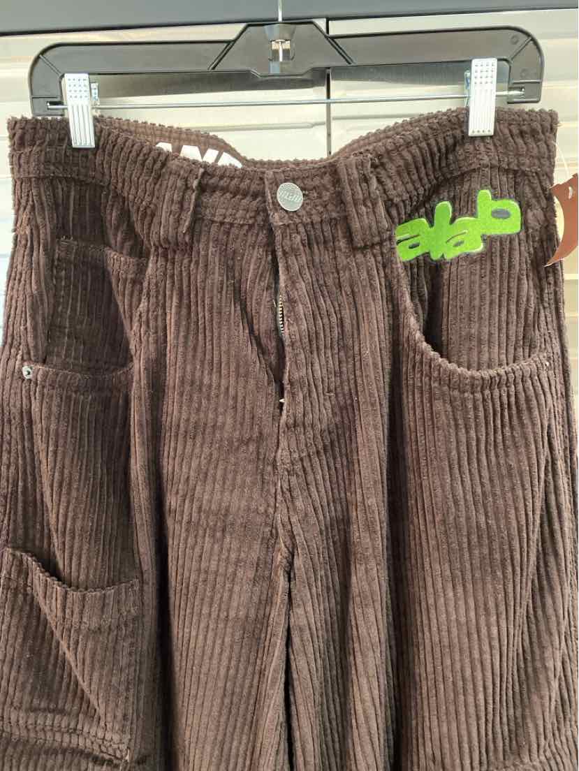 Alab Corduroy Brown Pants Size 30 with 26" Mega Wide Leg