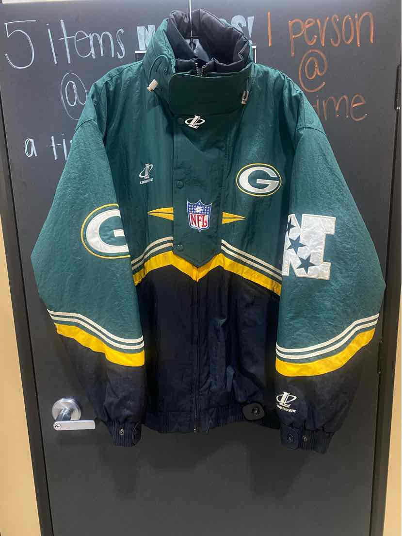 Vintage Green Bay Packers NFL Pro Line Jacket Men's Size XL (Green and Black)
