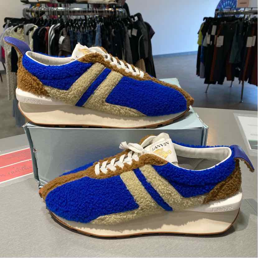Lanvin Shoe Size 45 Blue Men's Sneakers Unisex