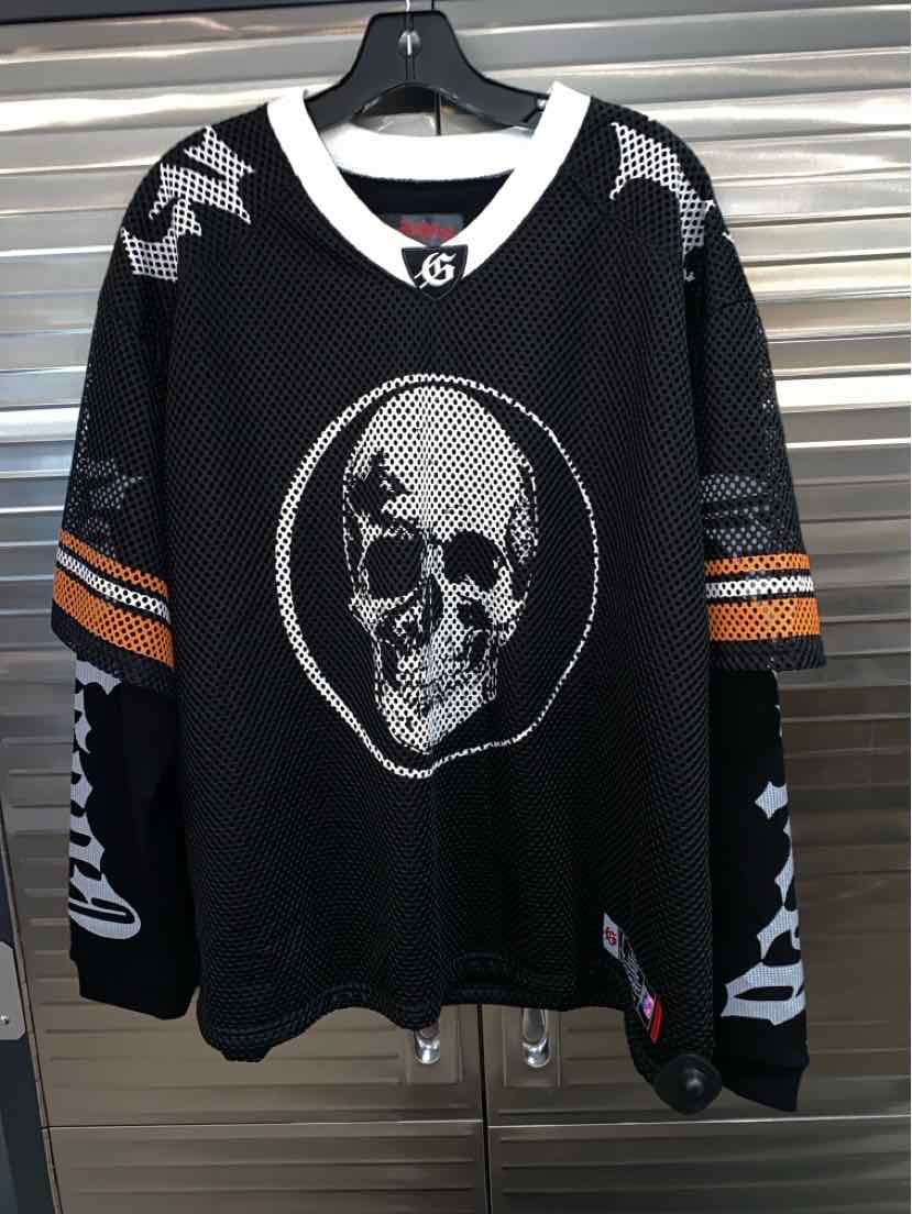 Size L godspeed Black Orange Men's Long Sleeve Shirt