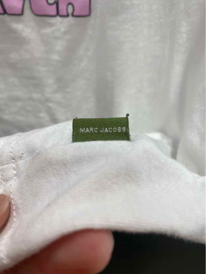 "Heaven" By Marc Jacobs Ringer Baby Tee Double-Headed Teddy Logo Size XXL