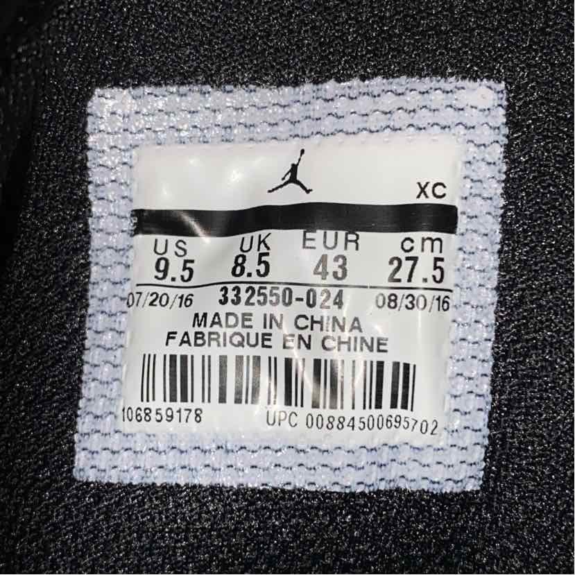 Nike Air Jordan 1 Rare Air Cool Grey 2017 Black Size 9.5 Sneakers 332550-024