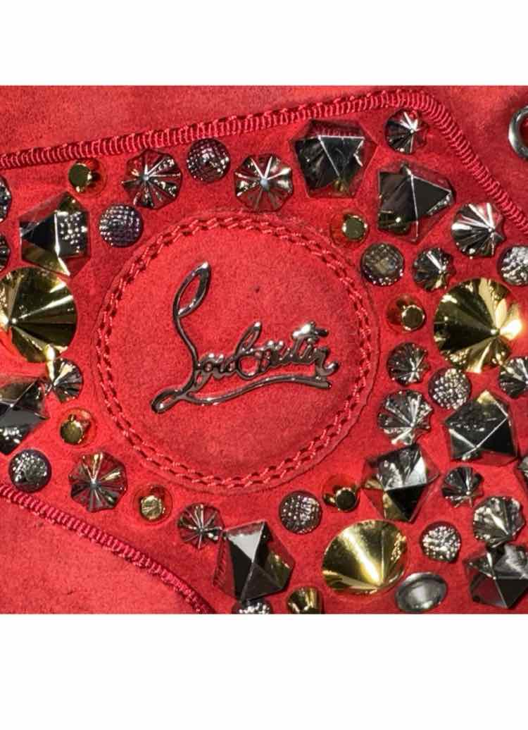 Christian Louboutin "Louis Orlato" Red Spikes/ Mens Size: 8 Used Lightly / Box