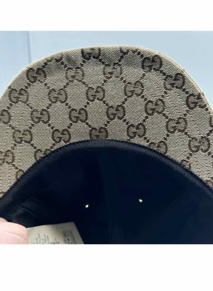 Gucci Monogram Patch Logo Soft Baseball Hat (Small/ Used with Box)