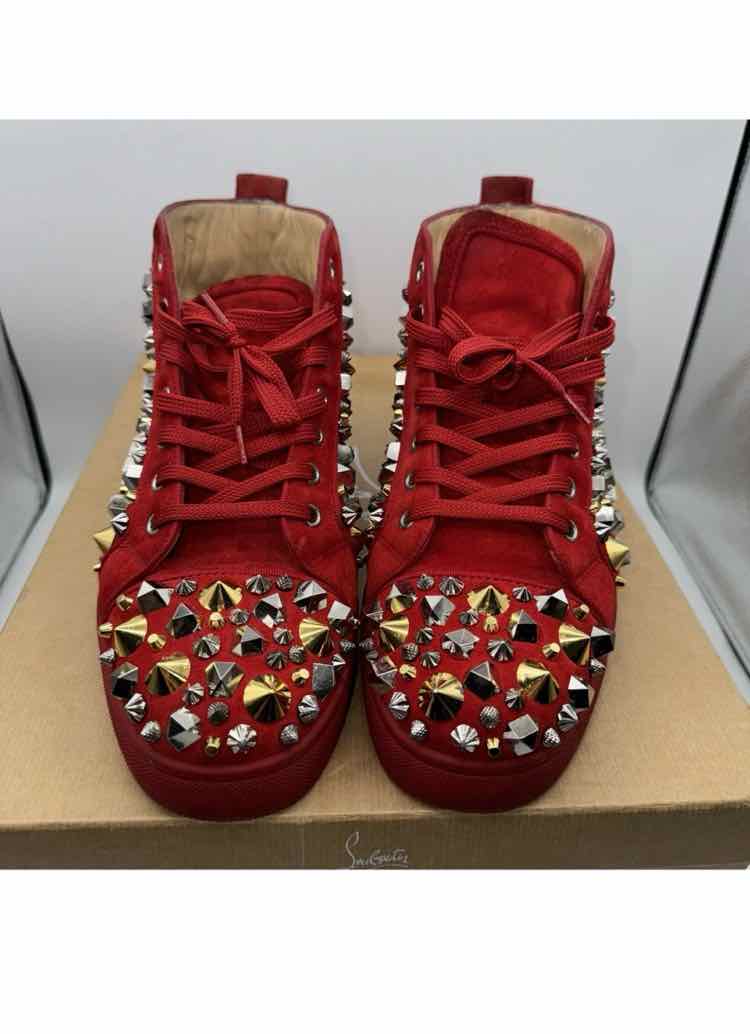 Christian Louboutin "Louis Orlato" Red Spikes/ Mens Size: 8 Used Lightly / Box