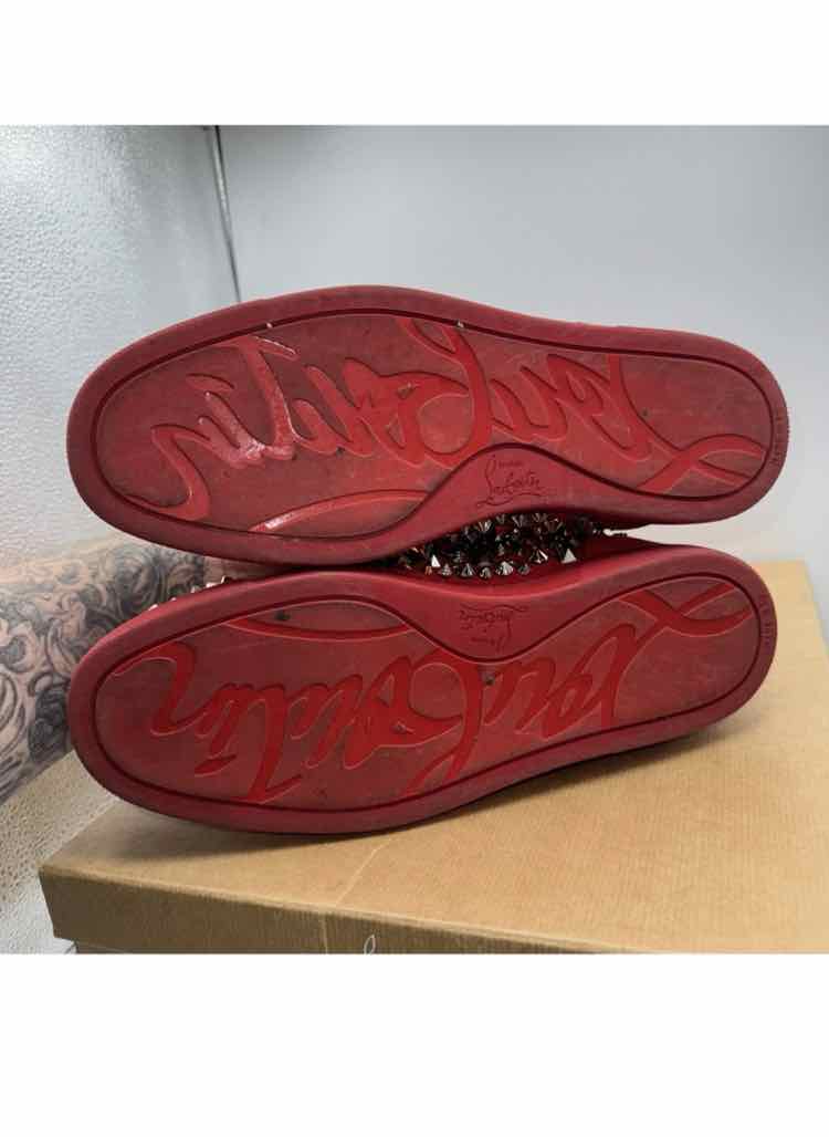 Christian Louboutin "Louis Orlato" Red Spikes/ Mens Size: 8 Used Lightly / Box