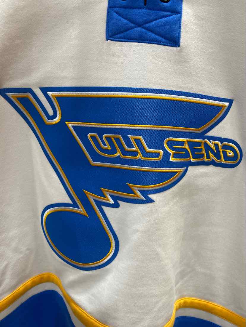 Full Send Nelk Boys St. Louis Blues Hockey Hoodie Men's Size XL