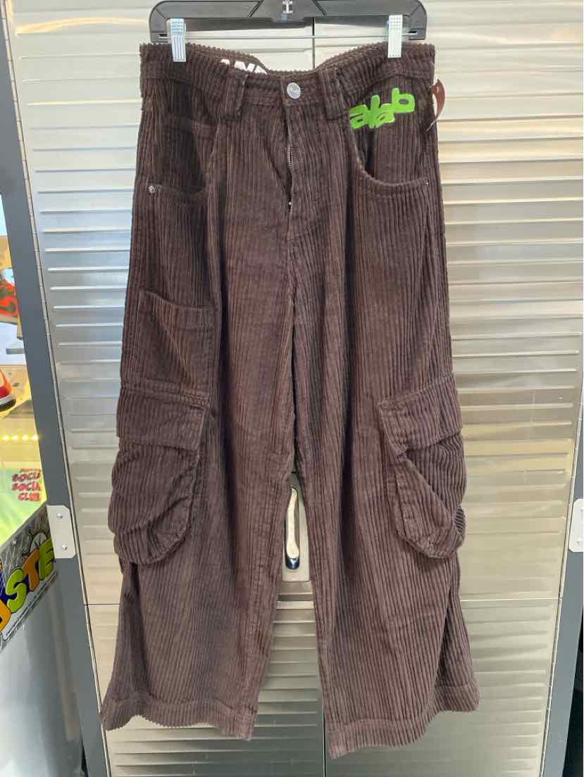 Alab Corduroy Brown Pants Size 30 with 26" Mega Wide Leg