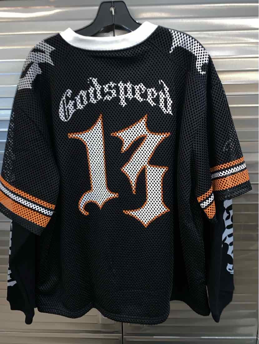 Size L godspeed Black Orange Men's Long Sleeve Shirt